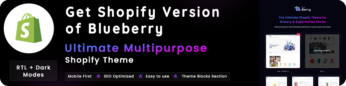Blueberry - eCommerce HTML Template